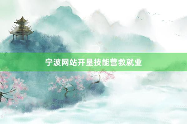 宁波网站开垦技能营救就业
